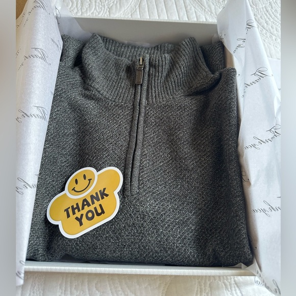 Dockers classic sweater pullover with quarter zipper and long sleeves. Size L. - Picture 15 of 15